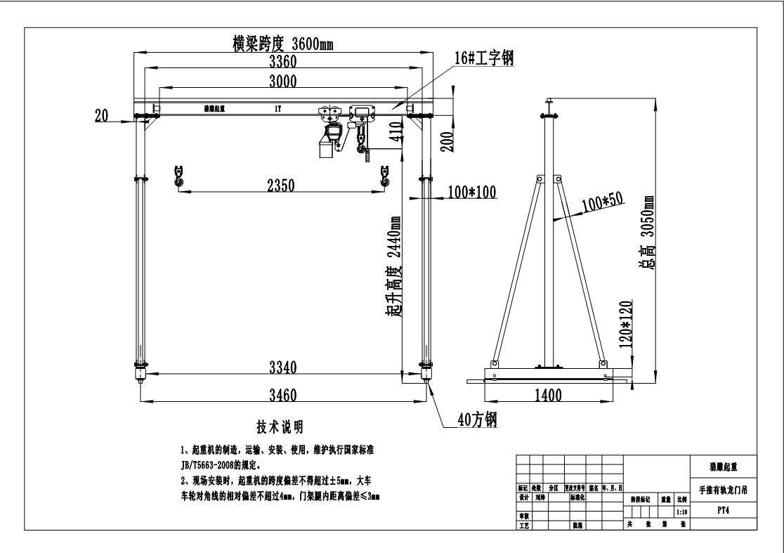 獵雕電動有軌移動龍門吊產(chǎn)品設(shè)計(jì)圖
